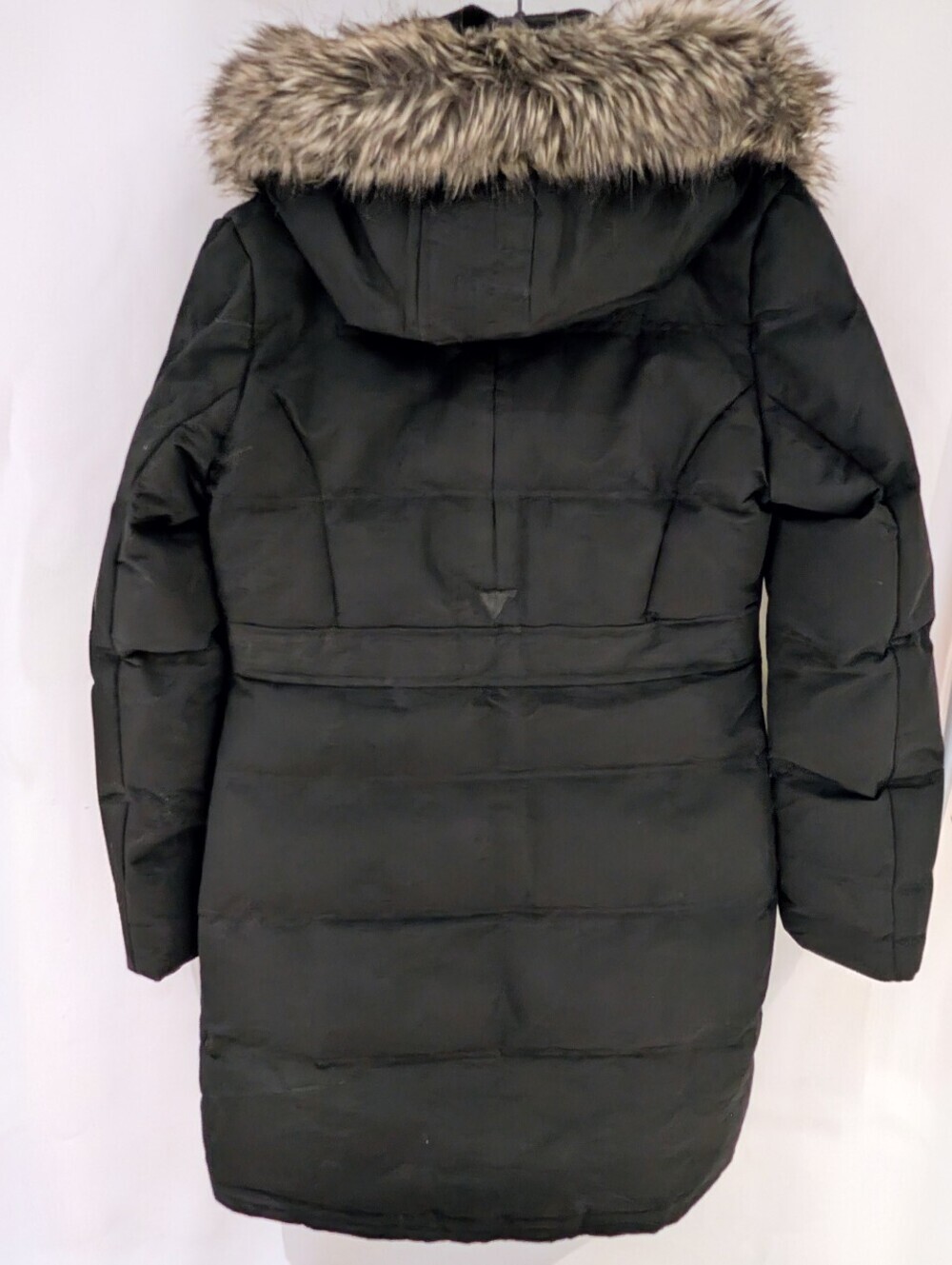 Noize Black Parka Coat with Faux Fur Hood - Picture 6 of 11